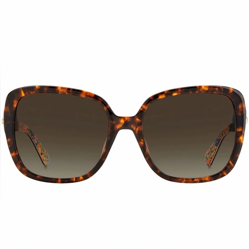 Kate Spade Fun Classy Tortoise Shell Sunglasses with Colorful Floral Arms‎